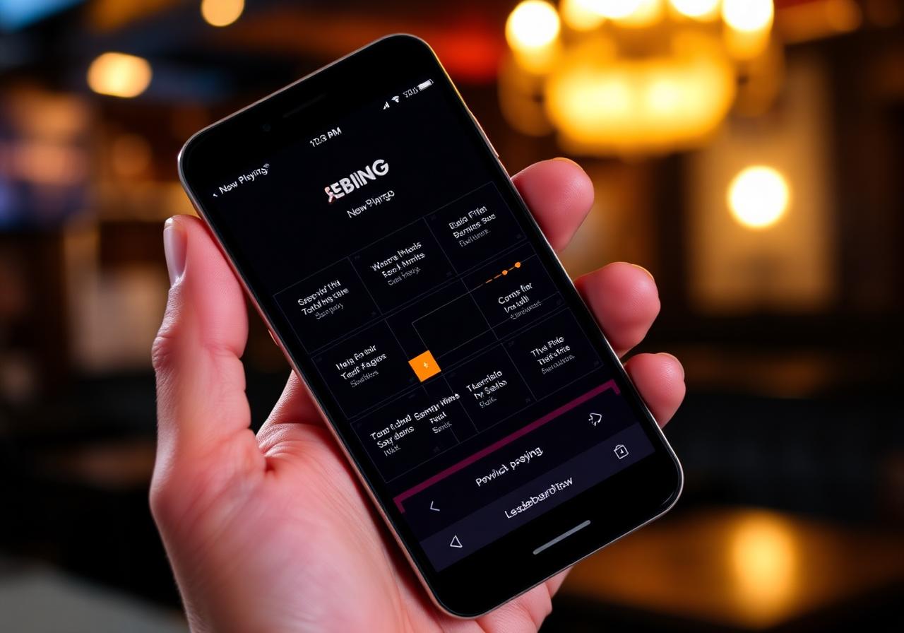 SpeedQuizzing music bingo running on a smartphone